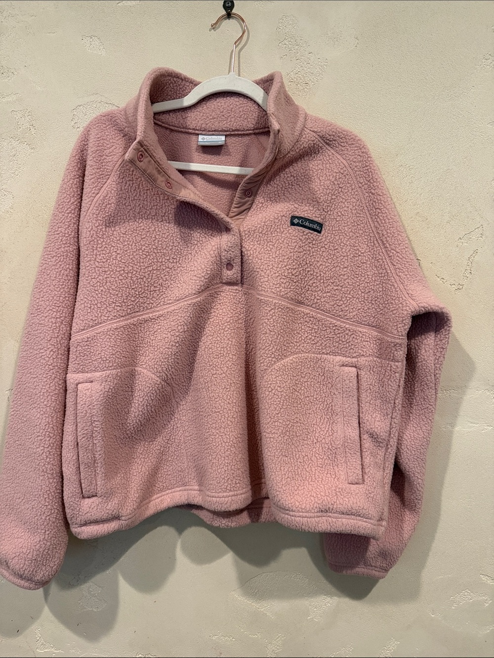 Columbia Women's Dusty Rose Fleece Snap Pullover